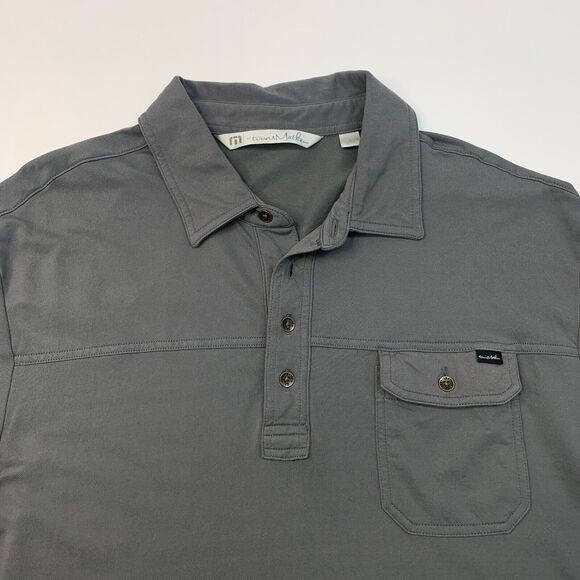 Travis Mathew Polo Shirt Mens L Large Overcast Short Sleeve Pocket Stretch Golf - Picture 3 of 10